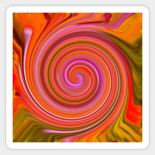 Swirl, swirl orange Sticker